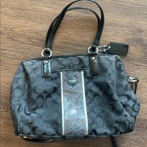 Vintage Coach purse snakeskin detailed